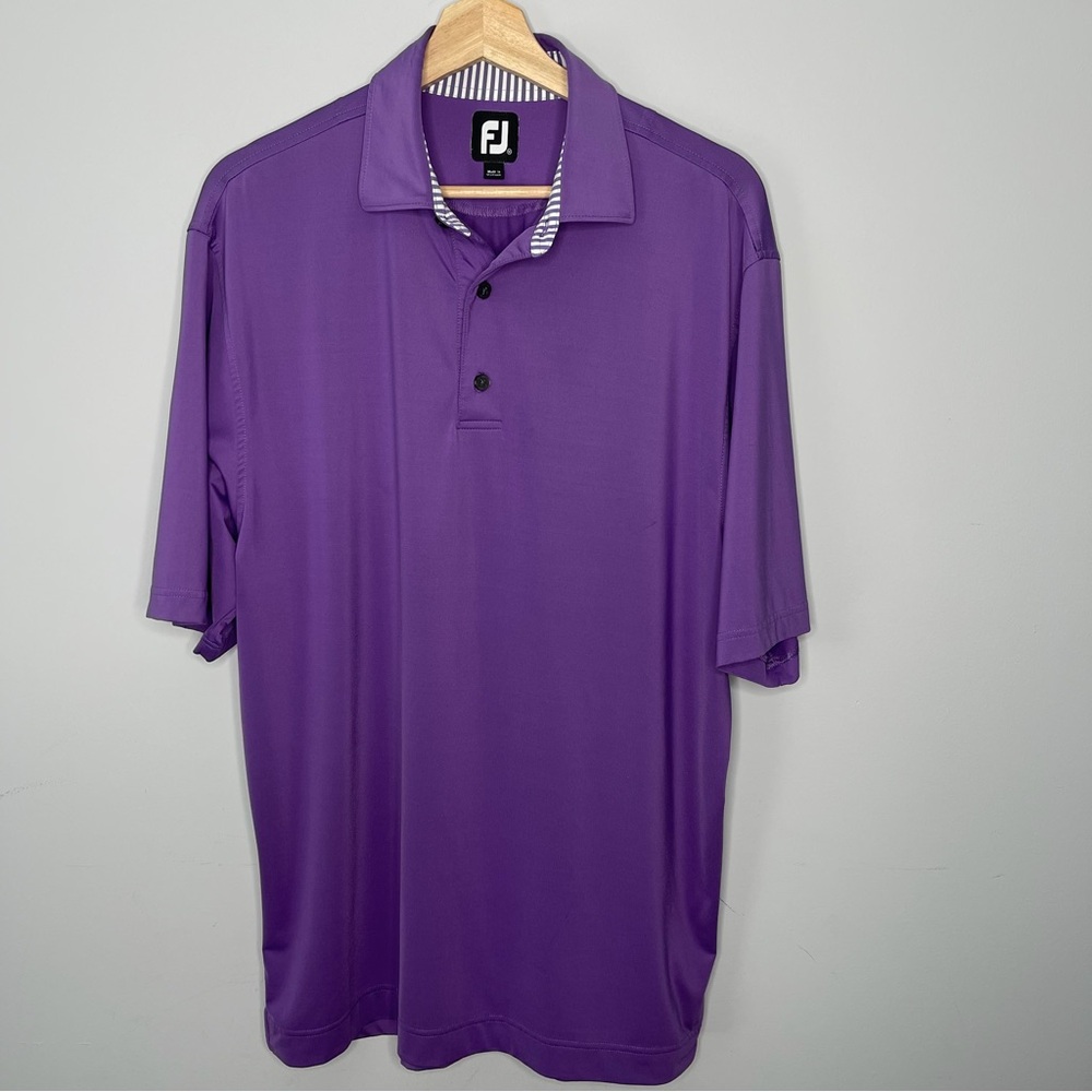Men’s FJ‎ Footjoy lavender purple polo shirt size medium